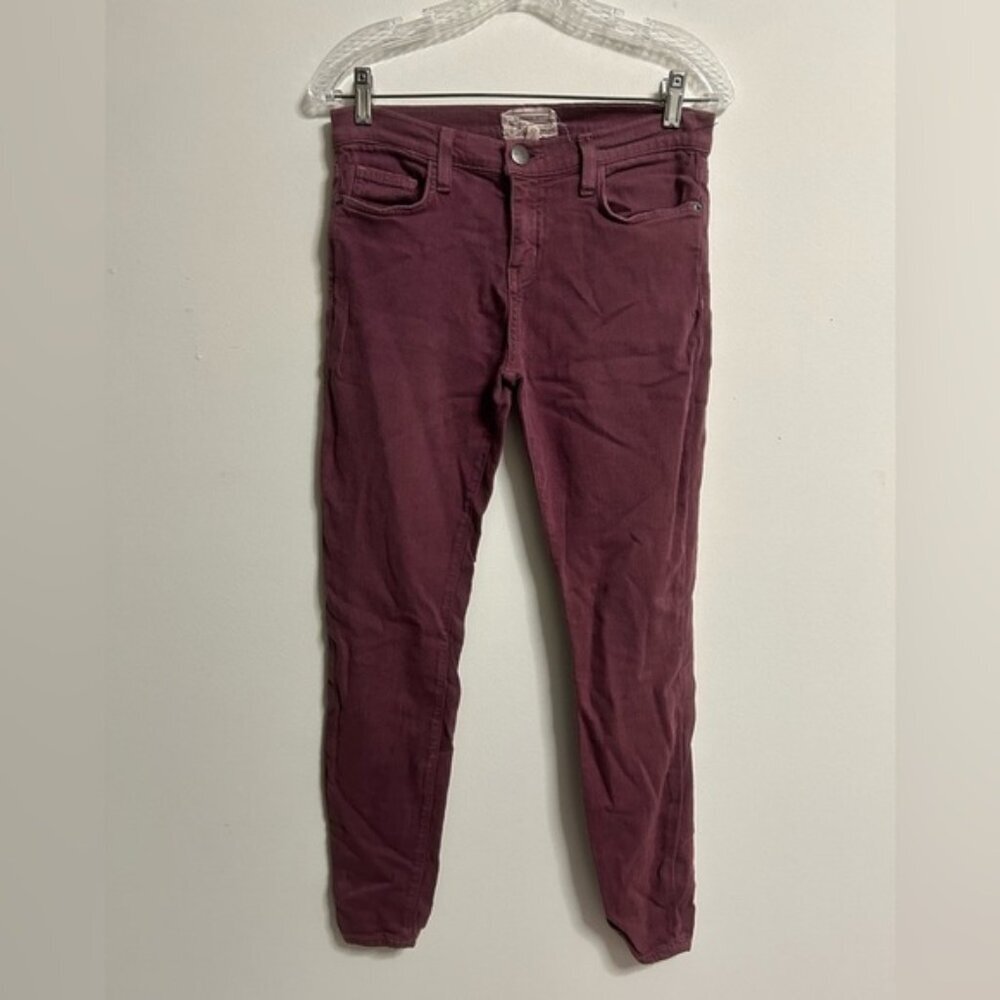 Current/Elliott Burgundy Skinny Jeans